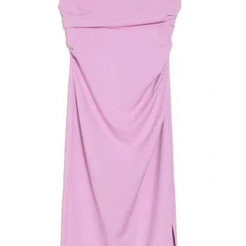 STRAPLESS SHIFT DRESS IN PINK GALE